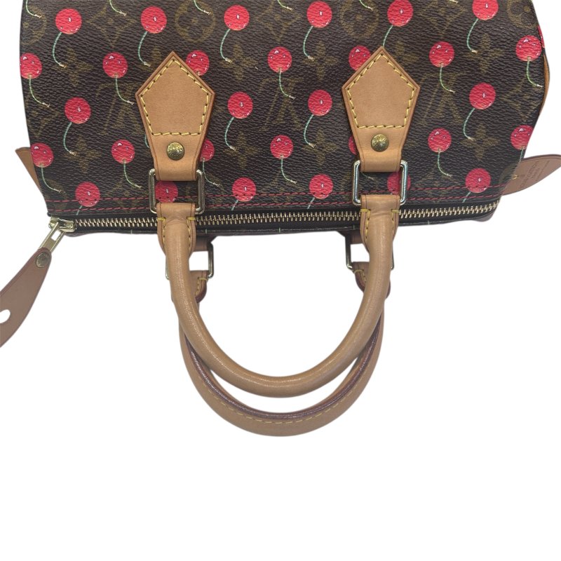 LV字紋櫻桃Speedy-25手提包-7