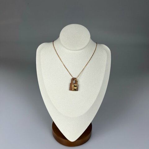 HERMES D刻 雙鎖頭項鍊