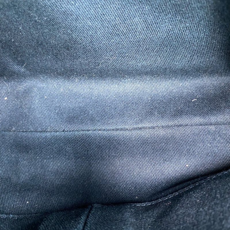 Chanel CF麻花辮機場包深藍色銀扣 荔枝皮28*18*10 98新配件塵袋 保卡-2