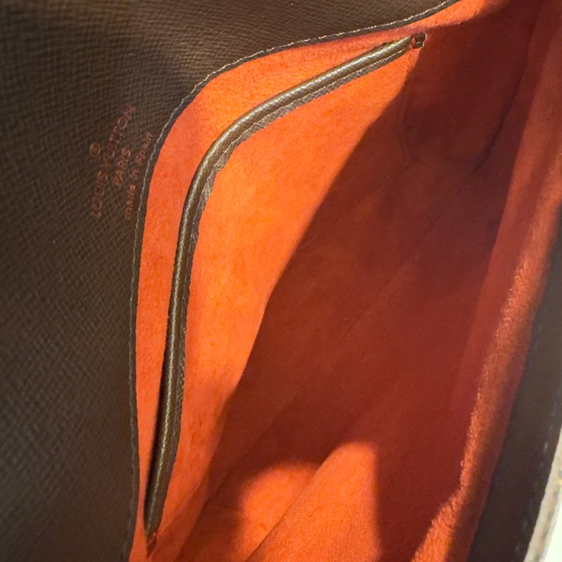 LV咖啡棋盤格王菲肩背包-小款-5