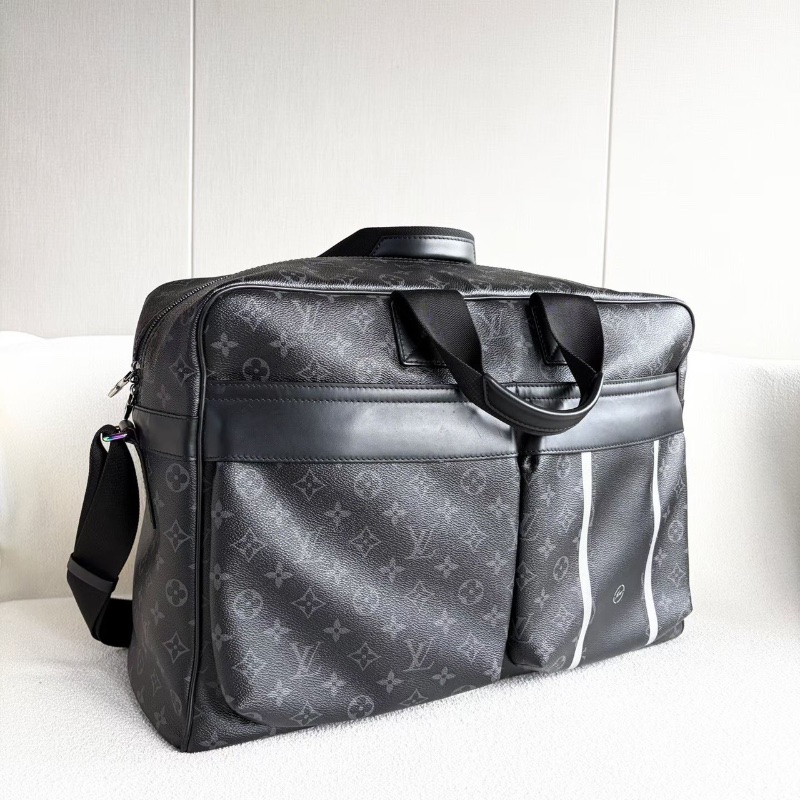 LV藤原浩聯名限量旅行袋47*32*21  98新配件塵袋 肩帶 行李牌 鑰匙*2 鎖-3