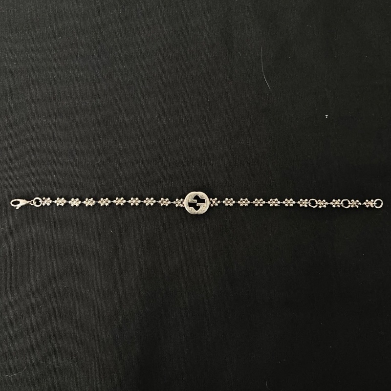 Gucci 雪花雙G logo手鏈98新配件盒子塵袋-5