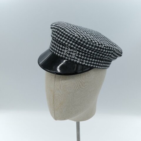 Ruslan Baginskiy 拉斯蘭巴金斯基 Baker Boy 黑白千鳥格紋毛料報童帽