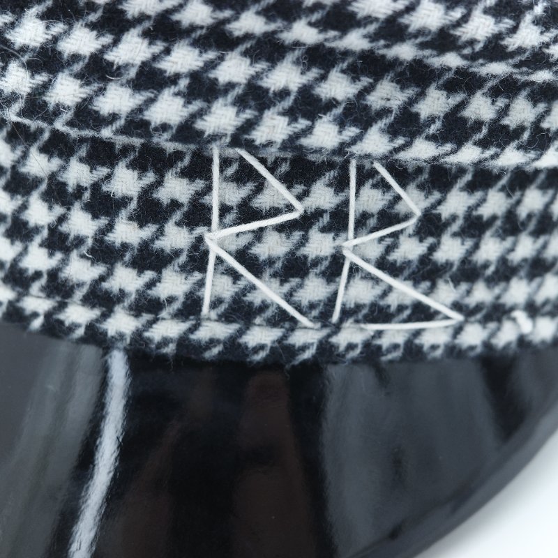 Ruslan Baginskiy 拉斯蘭巴金斯基 Baker Boy 黑白千鳥格紋毛料報童帽-5