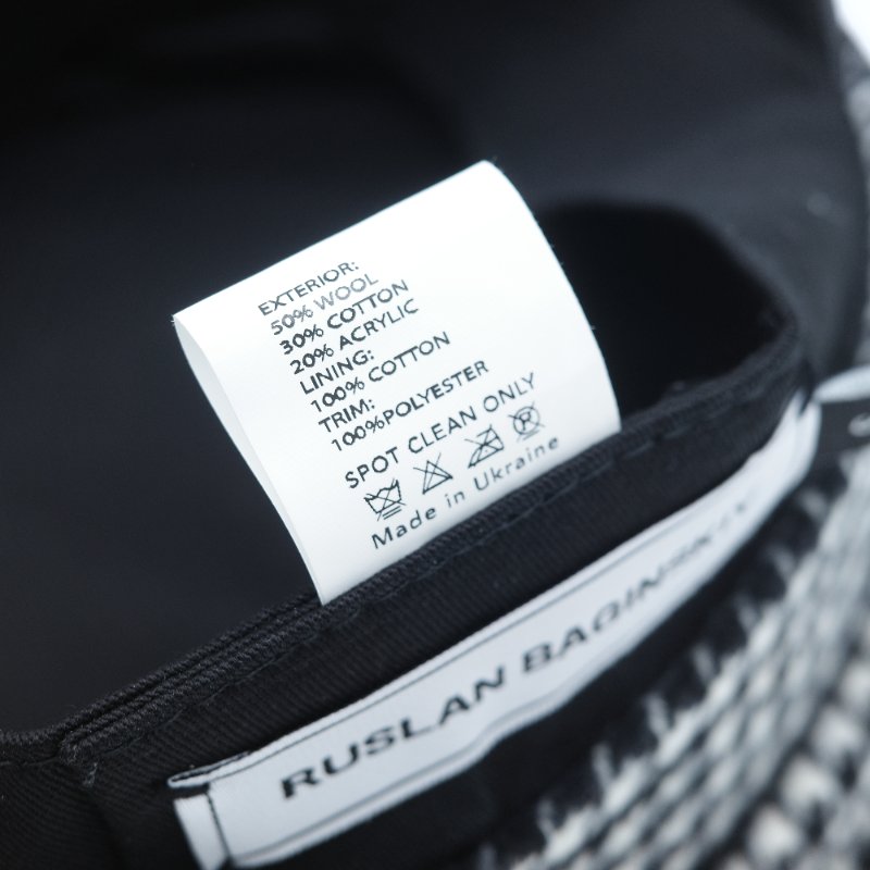 Ruslan Baginskiy 拉斯蘭巴金斯基 Baker Boy 黑白千鳥格紋毛料報童帽-7