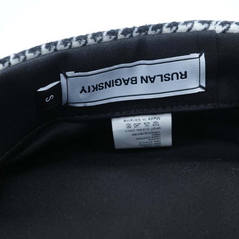 Ruslan Baginskiy 拉斯蘭巴金斯基 Baker Boy 黑白千鳥格紋毛料報童帽-9