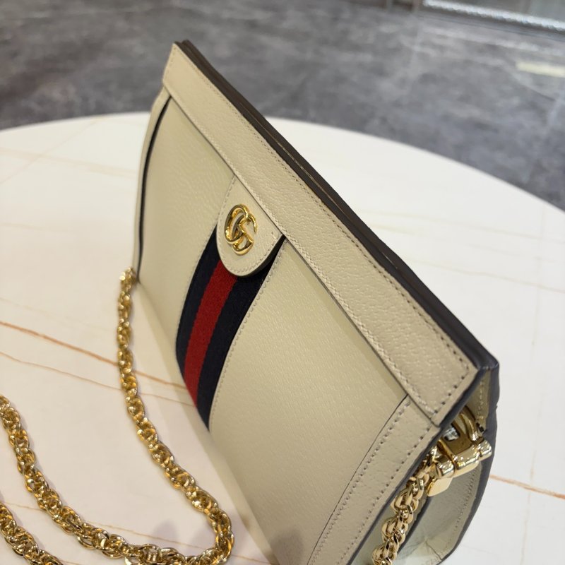 *SHIHNA名牌精品* GUCCI Ophidia 牛皮磁釦式鏈帶夾子包-2