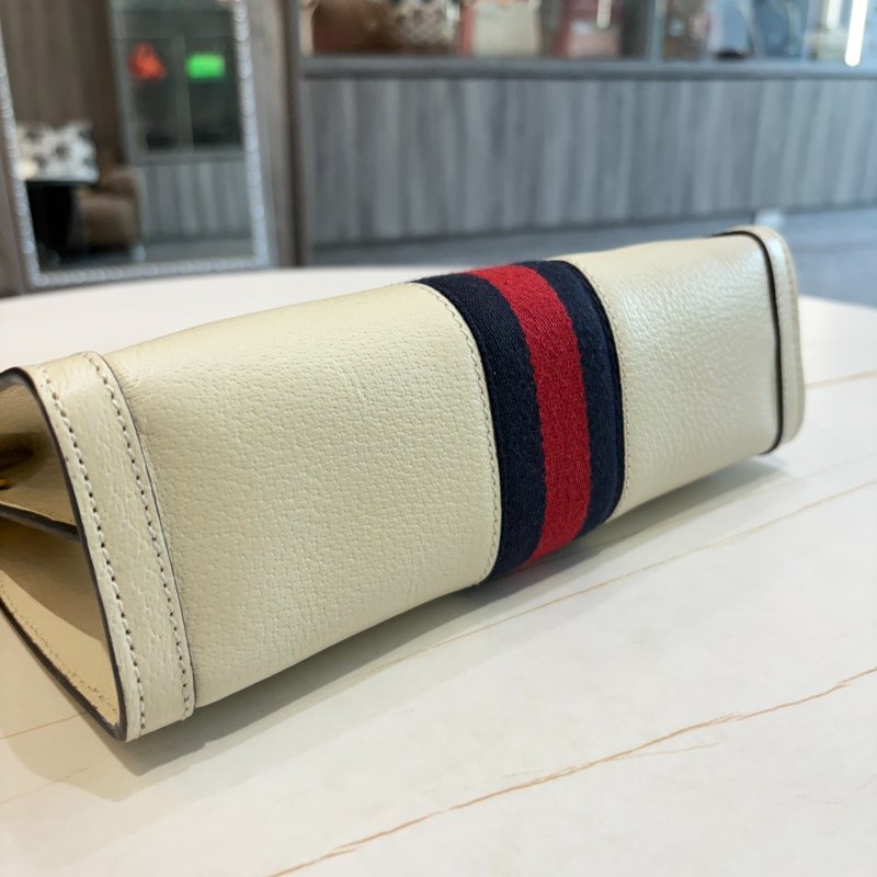 *SHIHNA名牌精品* GUCCI Ophidia 牛皮磁釦式鏈帶夾子包-8