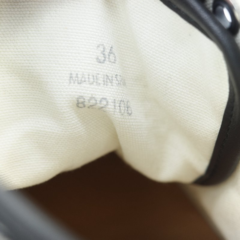 Loewe 羅威 Anagram 海軍藍 緹花帆布 經典標識 高筒休閒鞋 EU36-9