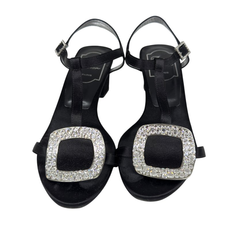 ROGER VIVIER 水鑽 方扣 高跟涼鞋 50MM-1