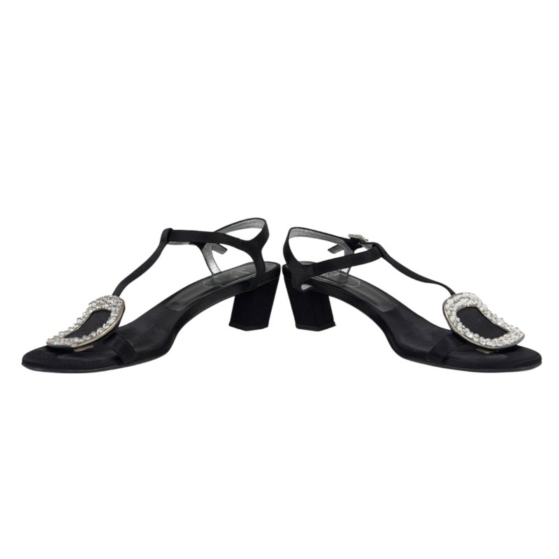 ROGER VIVIER 水鑽 方扣 高跟涼鞋 50MM-5