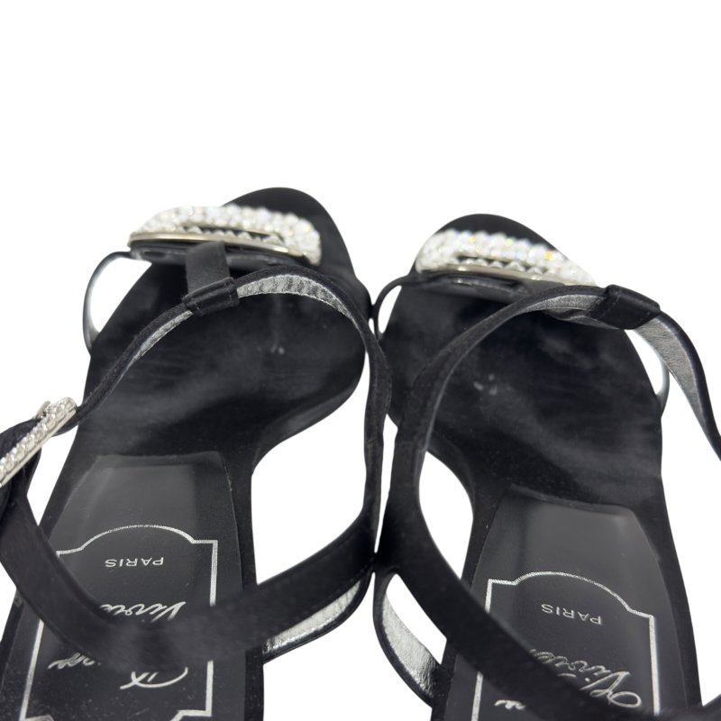 ROGER VIVIER 水鑽 方扣 高跟涼鞋 50MM-9