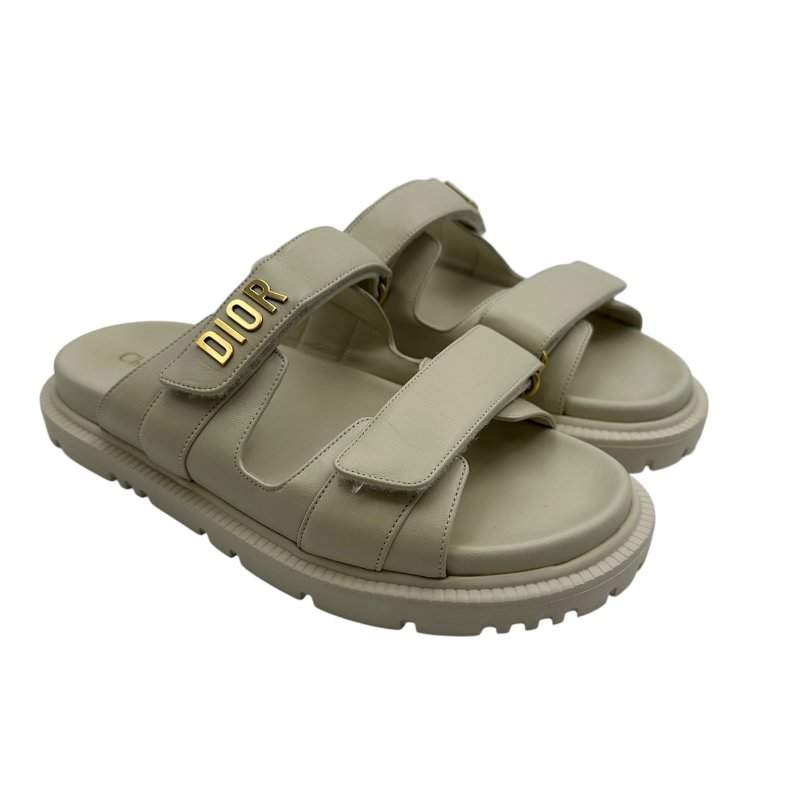【美收精品】DIOR 米色拖鞋 C-244【隔月月中將轉賣至日本 上架期限30天】-1