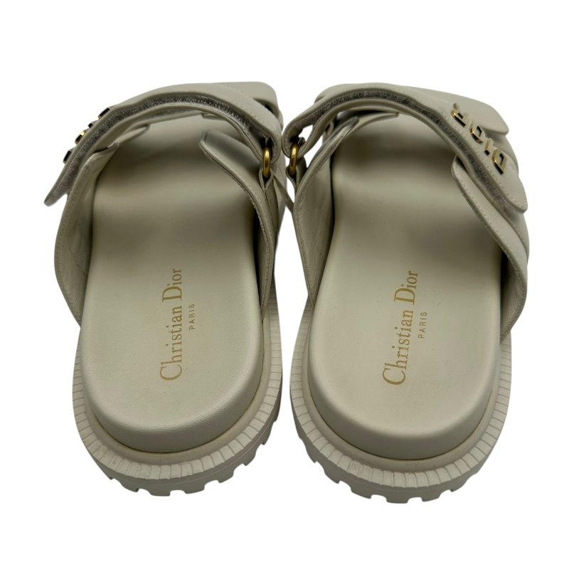 【美收精品】DIOR 米色拖鞋 C-244【隔月月中將轉賣至日本 上架期限30天】-3