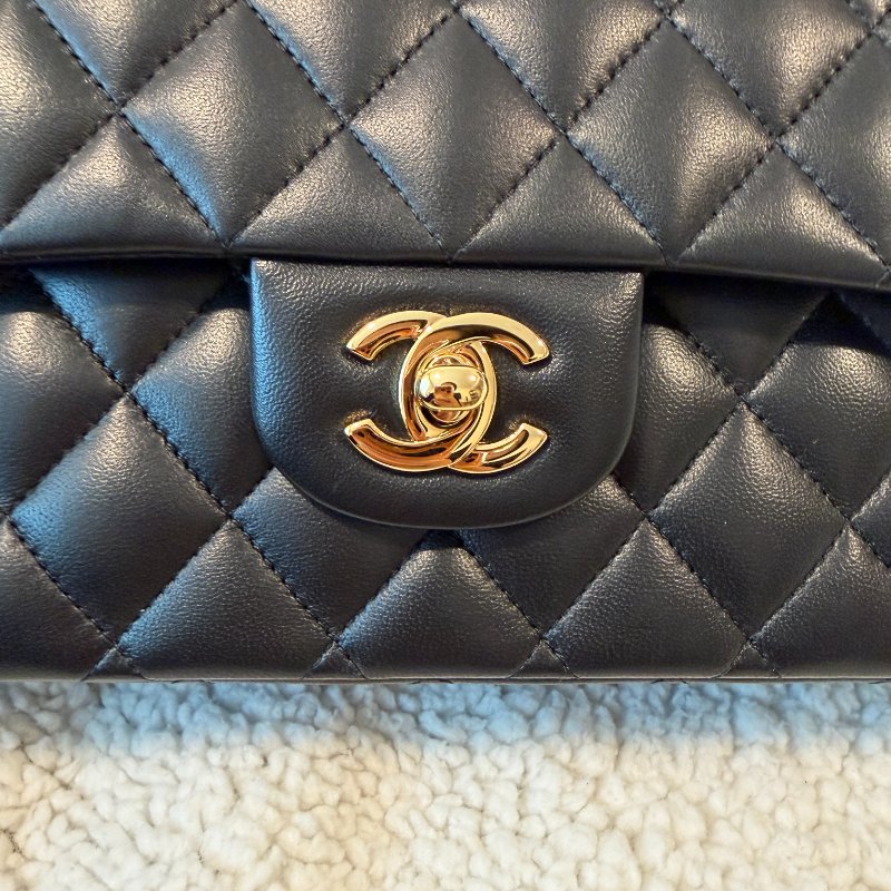 現貨誠可議 Chanel 經典CF25羊皮 99新配件塵袋盒子保卡-3