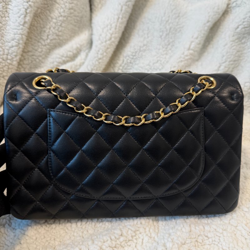 現貨誠可議 Chanel 經典CF25羊皮 99新配件塵袋盒子保卡-7