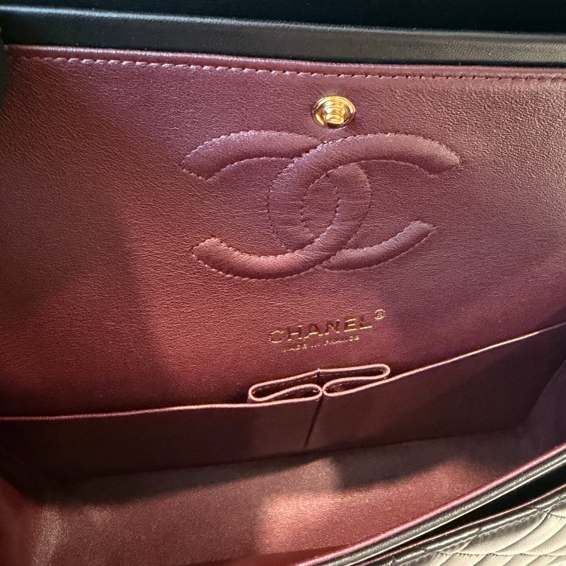 現貨誠可議 Chanel 經典CF25羊皮 99新配件塵袋盒子保卡-9