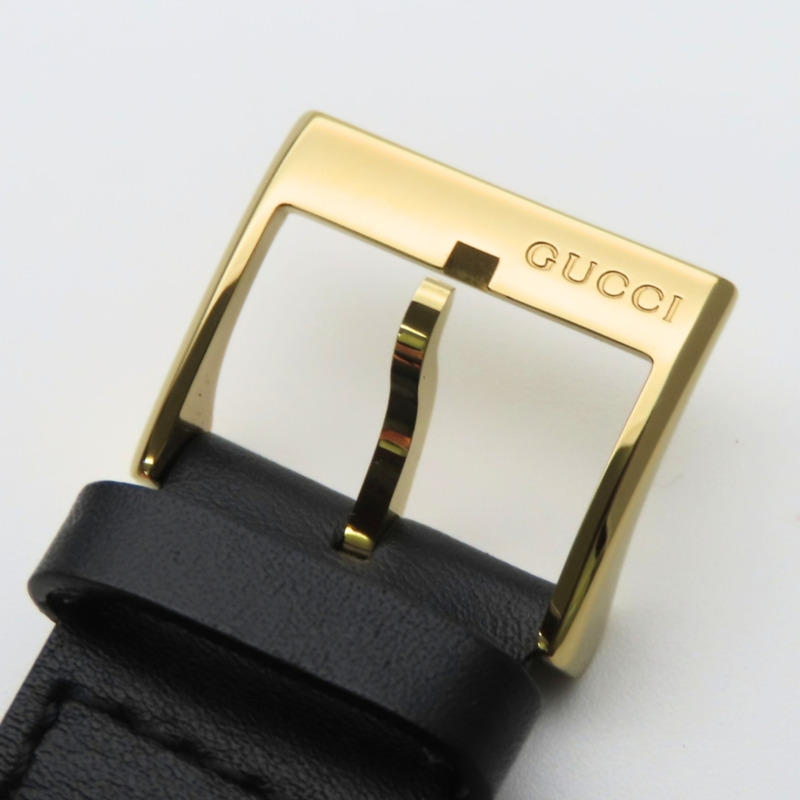 Gucci Bee 126.4 不鏽鋼皮革腕錶，金色、黑色、綠松石藍色，男士腕錶。-19