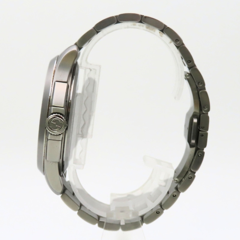 Gucci G-Timeless Chronograph 126.2 不鏽鋼腕錶，黑色錶盤，男錶。-5