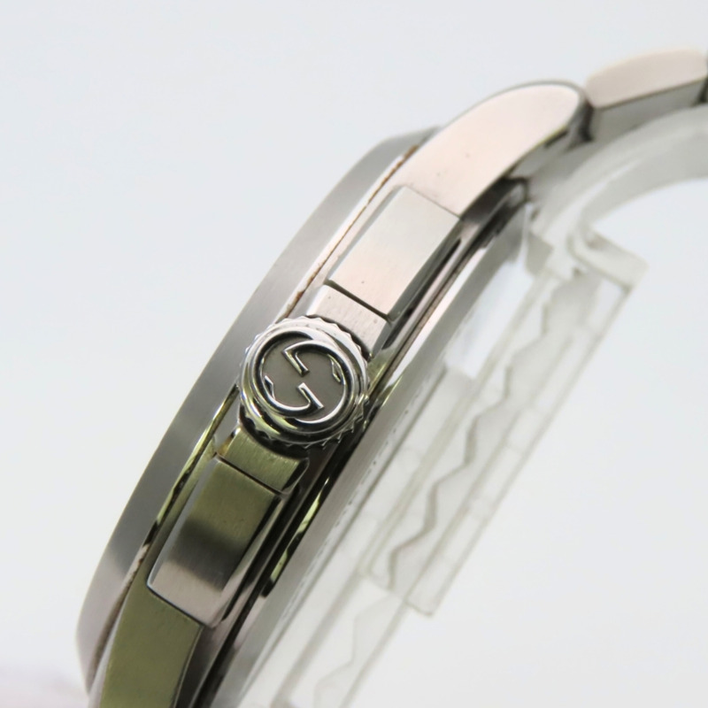 Gucci G-Timeless Chronograph 126.2 不鏽鋼腕錶，黑色錶盤，男錶。-6