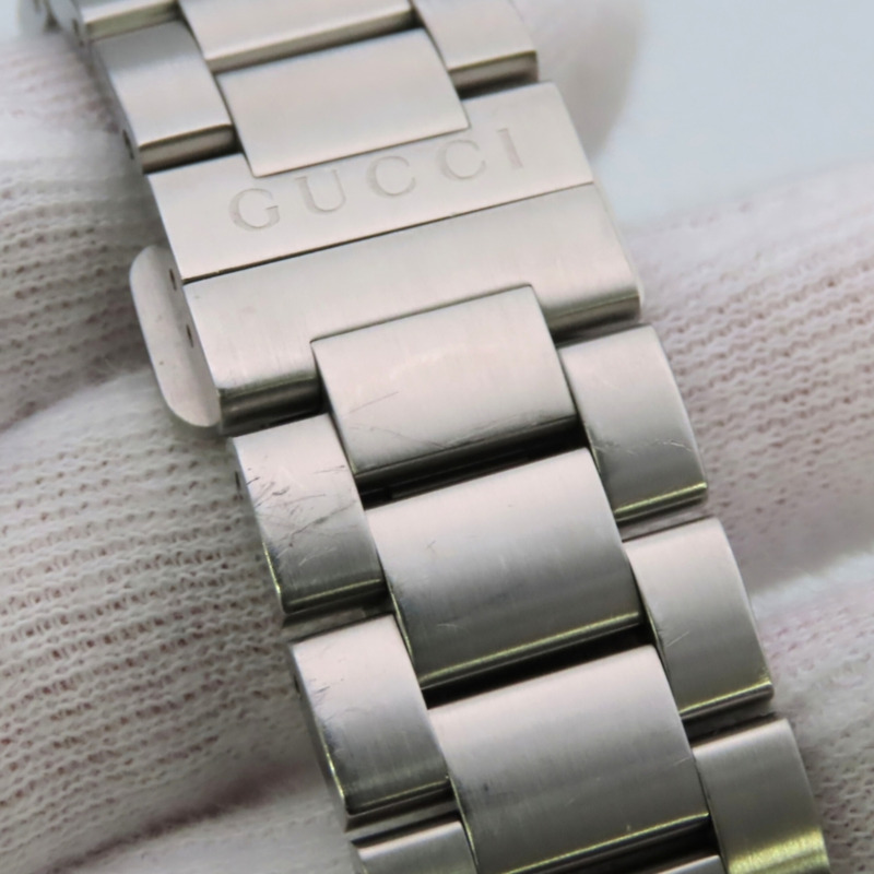 Gucci G-Timeless Chronograph 126.2 不鏽鋼腕錶，黑色錶盤，男錶。-15