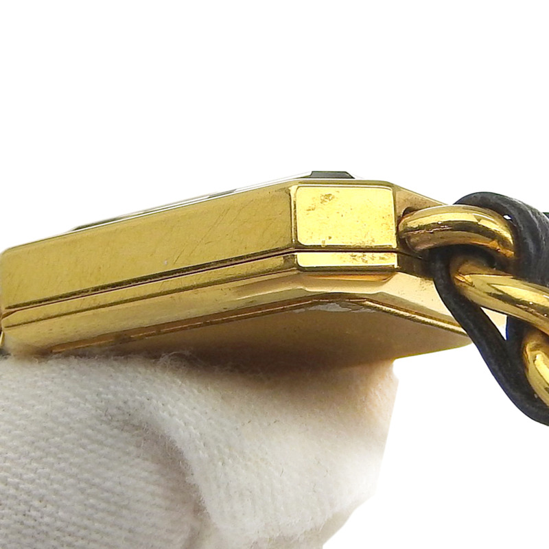 香奈兒 Premiere S 女士腕錶 H0001 鍍金 x 黑色皮革錶帶 石英模擬錶盤-7