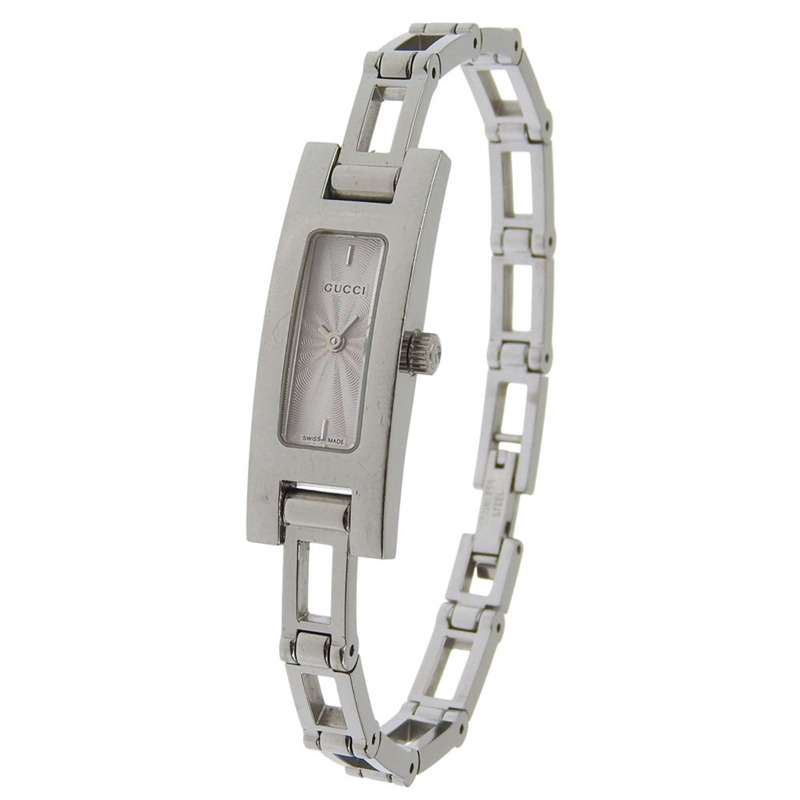 Gucci GUCCI 3900L 不鏽鋼石英模擬銀色錶盤女士腕錶-1