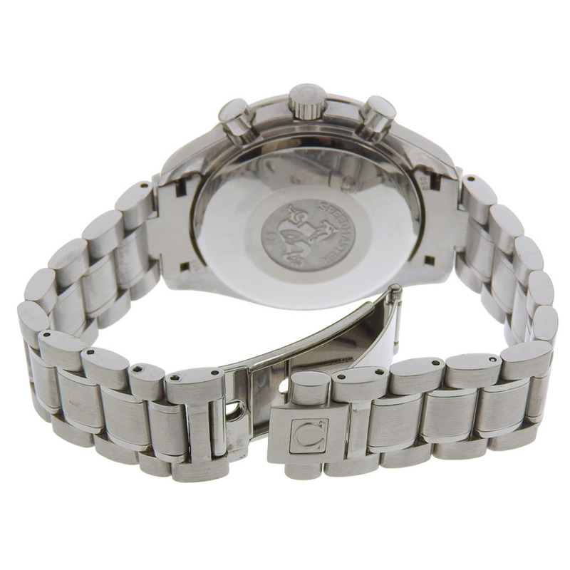 歐米茄超霸系列三曆腕錶，Cal.1151機芯，型號175.0084，精鋼銀色錶殼，自動上鍊計時碼錶，藍色錶盤，男士款-6