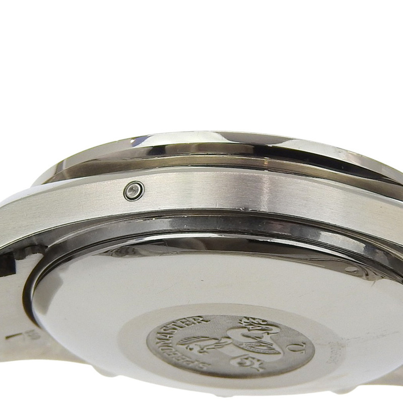 歐米茄超霸系列三曆腕錶，Cal.1151機芯，型號175.0084，精鋼銀色錶殼，自動上鍊計時碼錶，藍色錶盤，男士款-8