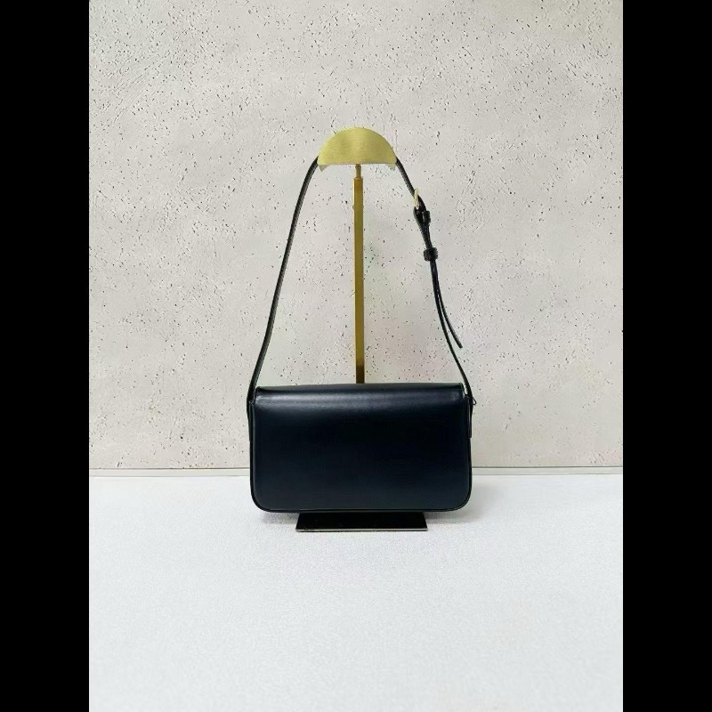 Celine 凱旋門黑金腋下包-2