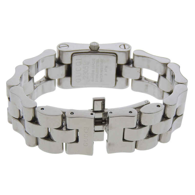 Gucci GUCCI 2305L 女士腕錶，不鏽鋼石英模擬錶殼，銀色錶盤。-4