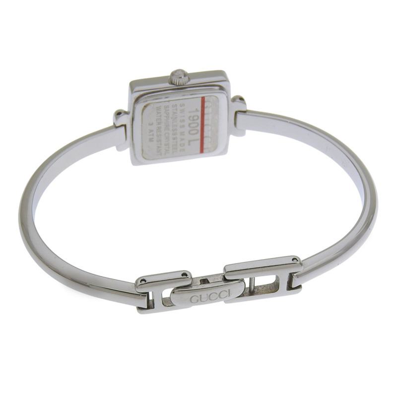 Gucci 1900L 女士不鏽鋼石英模擬腕錶，黑色錶盤-4