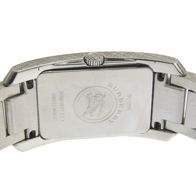 Burberry BU1056 男士腕錶，不鏽鋼石英模擬錶殼，銀色錶盤-4