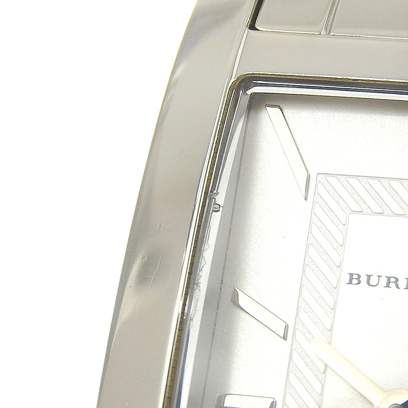 Burberry BU1056 男士腕錶，不鏽鋼石英模擬錶殼，銀色錶盤-7