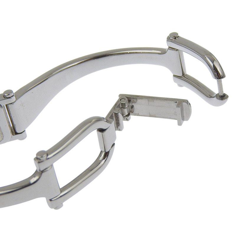 Gucci 1500L 女士不鏽鋼石英模擬腕錶，黑色錶盤-7