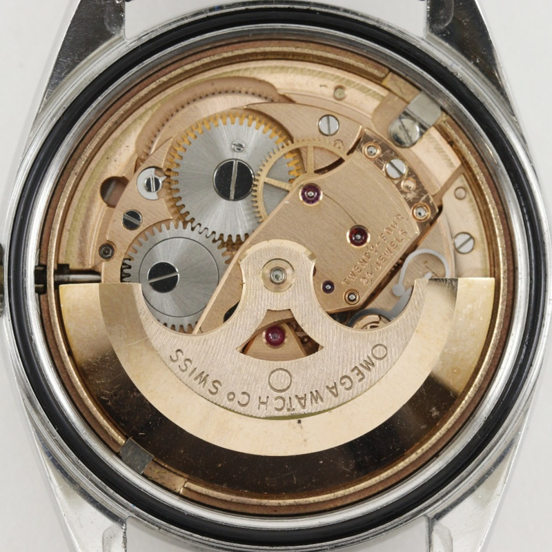 歐米茄海馬系列星期日曆腕錶，752型機芯，不鏽鋼錶殼，壓花皮革錶帶，自動上鍊機芯，模擬顯示，銀色錶盤，男士款。-3