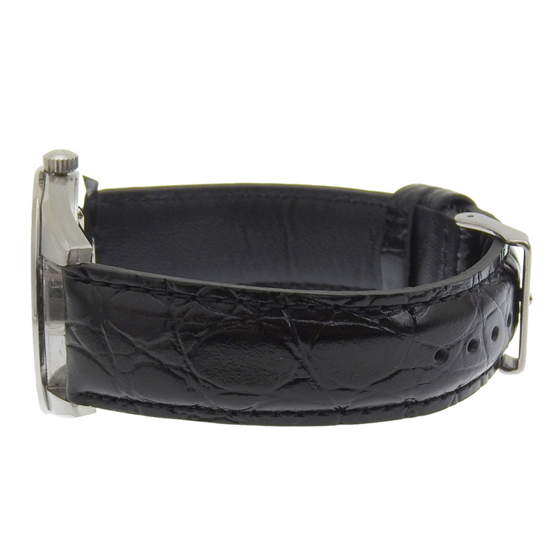 歐米茄海馬系列星期日曆腕錶，752型機芯，不鏽鋼錶殼，壓花皮革錶帶，自動上鍊機芯，模擬顯示，銀色錶盤，男士款。-5