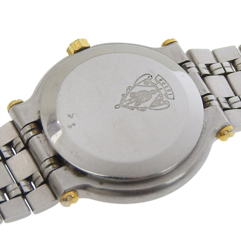 Gucci 女士手錶，不銹鋼，石英，模擬，銀色錶盤。-6