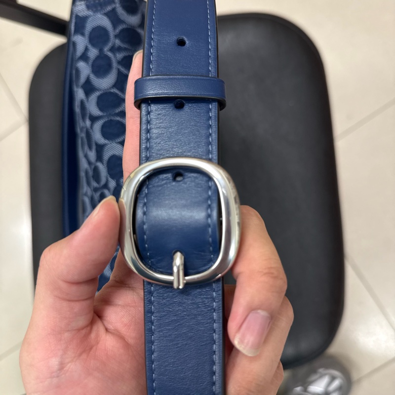 Coach CHAIN TABBY 30 經典 SIGNATURE 丹寧面料鏈條單肩手袋-10