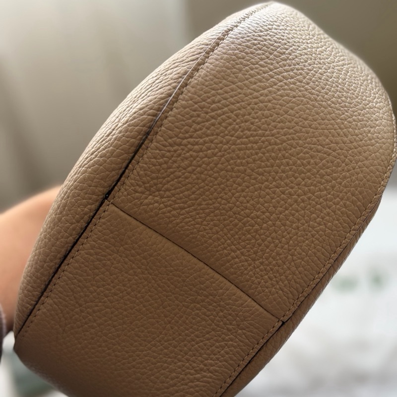 LONGCHAMP ROSEAU ESSENTIAL系列 牛皮半月形單肩包 灰-7