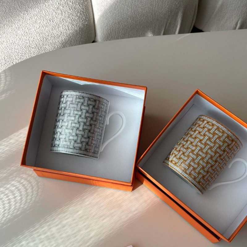 愛馬仕Hermes -銀馬賽克馬克杯 原價8330-2