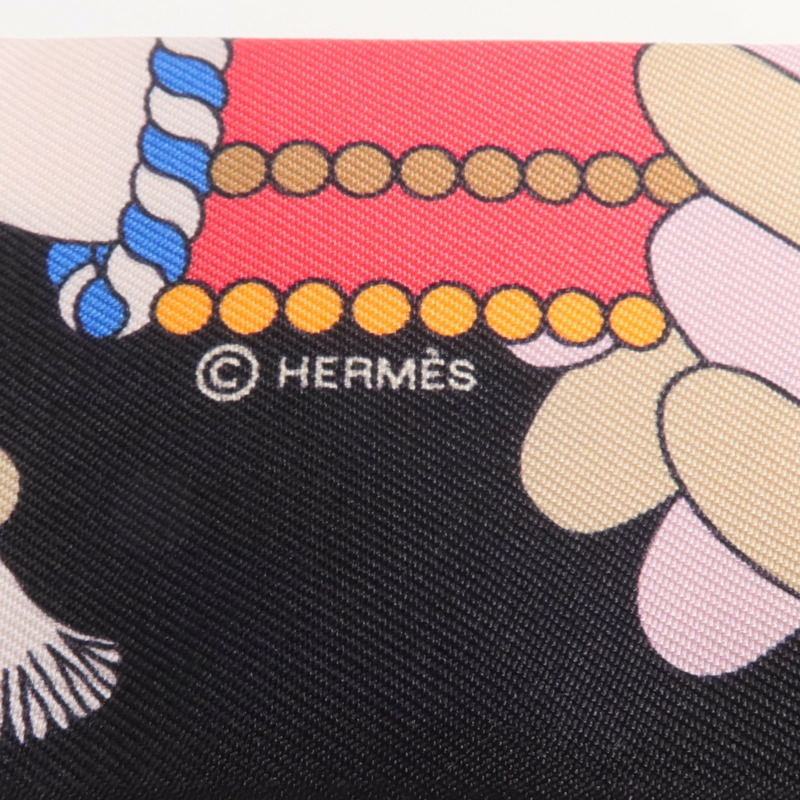 HERMES 絲質La Patisserie Francaise Charm Twilly絲巾-5