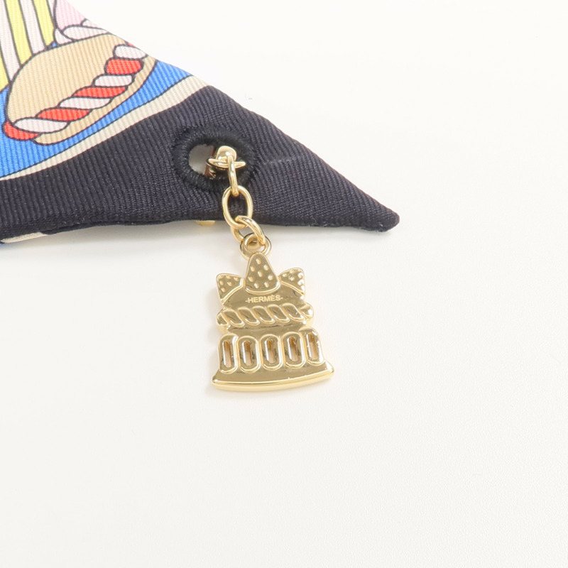 HERMES 絲質La Patisserie Francaise Charm Twilly絲巾-8