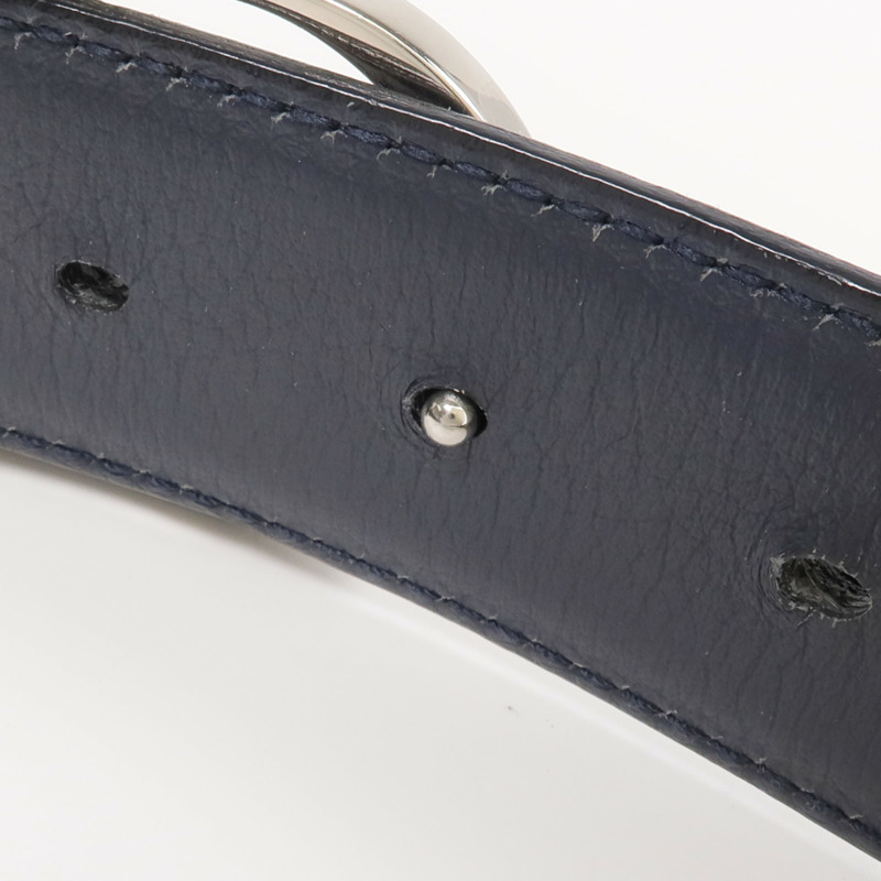 Dior 牛皮皮革Belt銀扣皮帶-5