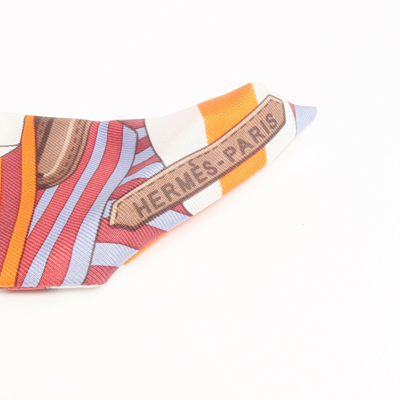 HERMES 絲質Twilly絲巾-4