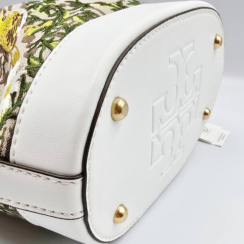 TORY BURCH 雛菊鳥刺繡水桶包-4