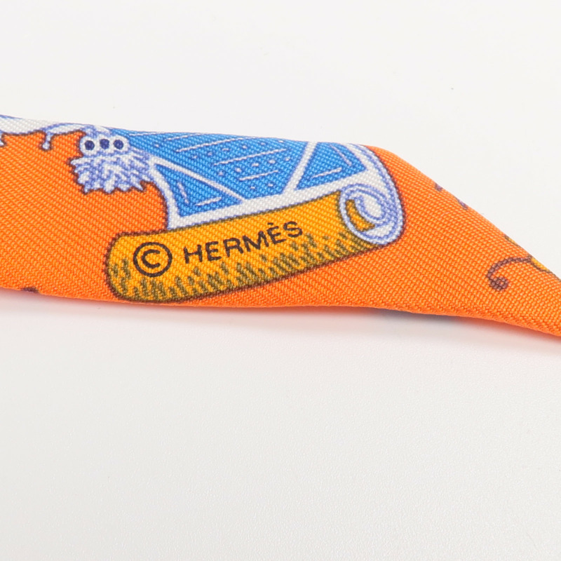 HERMES 絲質Doll Twilly絲巾-4