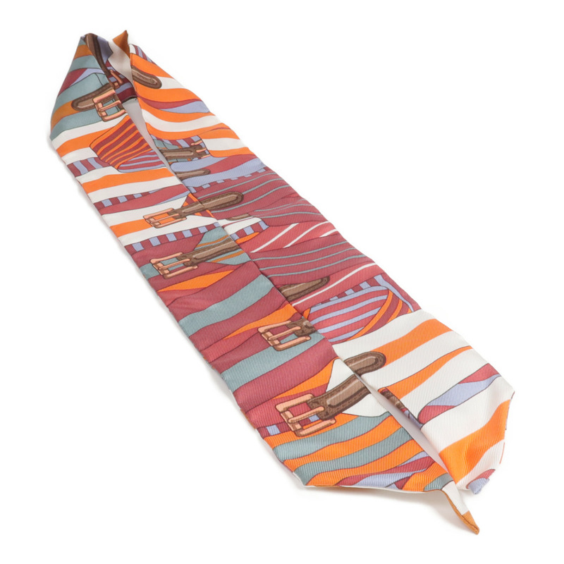 HERMES 絲質Twilly絲巾-3
