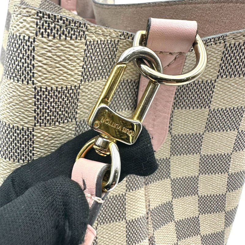 【美收精品】LOUIS VUITTON 老花米色棋盤格水桶包 C-256【隔月月中將轉賣至日本 上架期限30天】-9