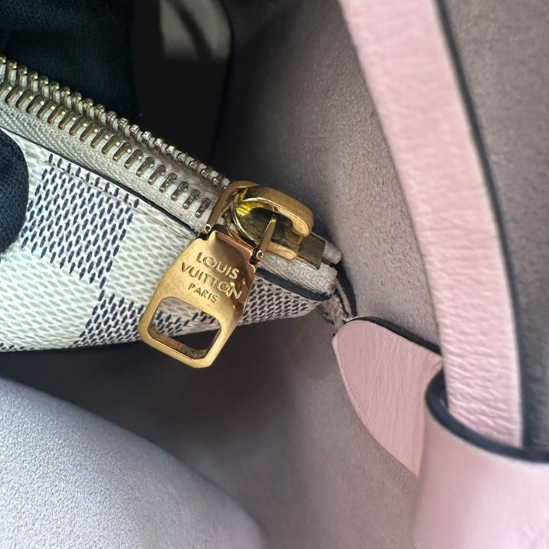 【美收精品】LOUIS VUITTON 老花米色棋盤格水桶包 C-256【隔月月中將轉賣至日本 上架期限30天】-12
